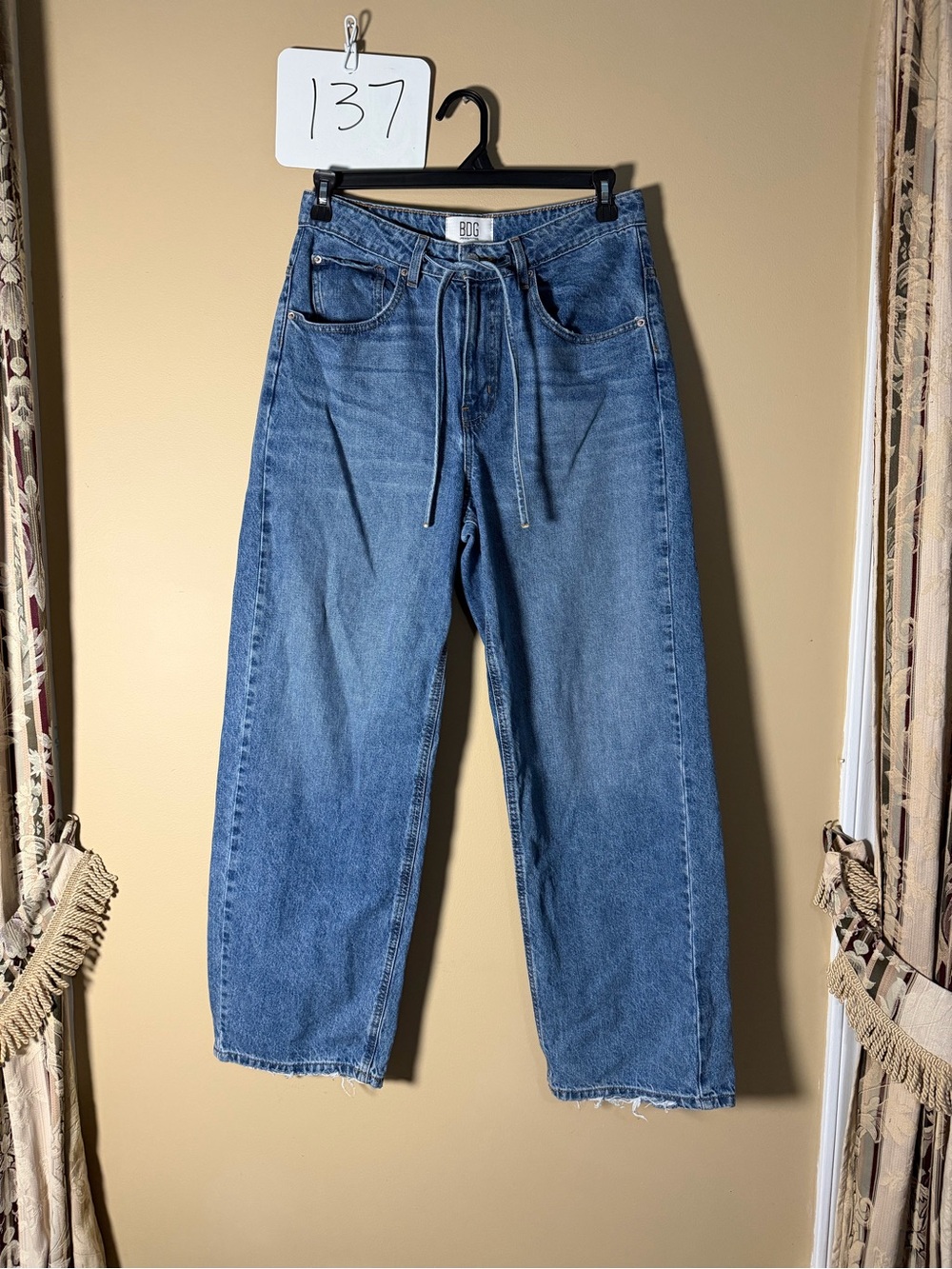 BDG Women’s Blue Denim Jeans - Relaxed Straight Fit